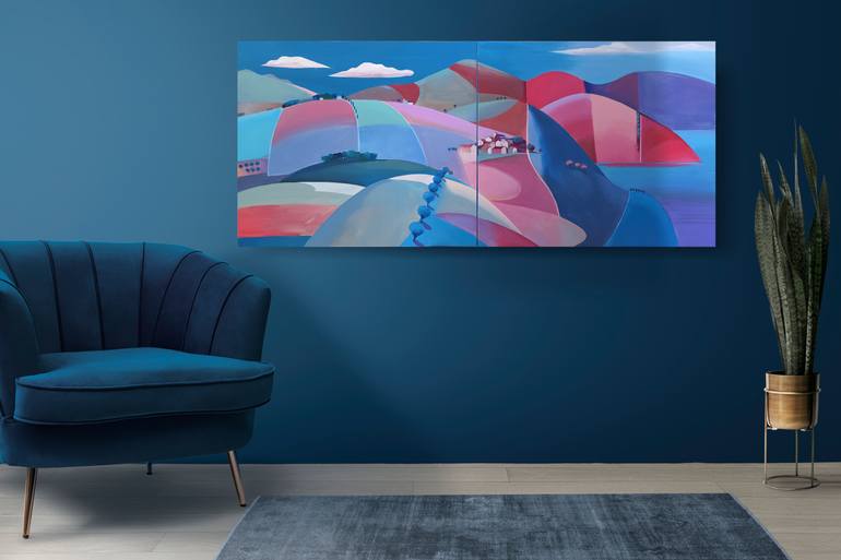 Original Abstract Landscape Painting by Cinzia Battistel