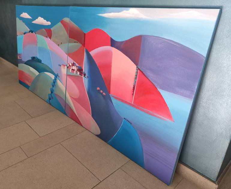 Original Abstract Landscape Painting by Cinzia Battistel