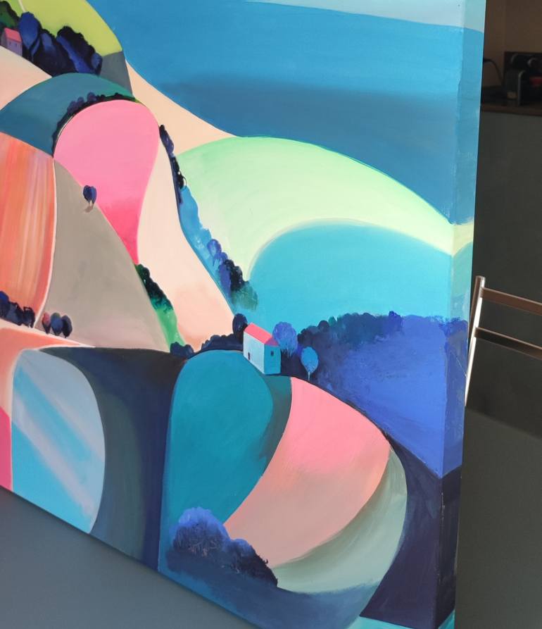 Original Abstract Landscape Painting by Cinzia Battistel