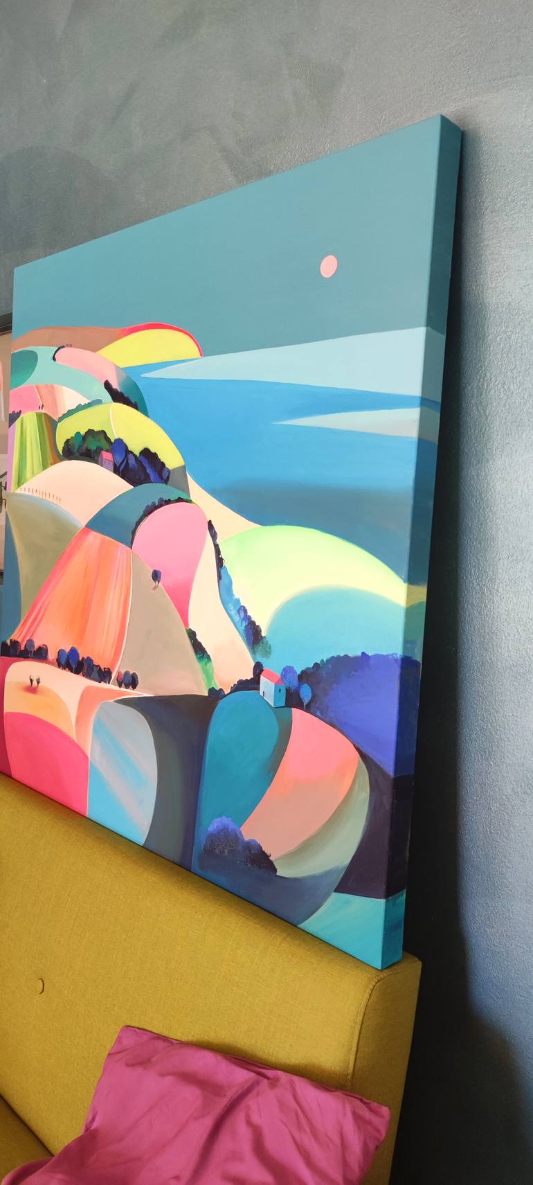 Original Abstract Landscape Painting by Cinzia Battistel