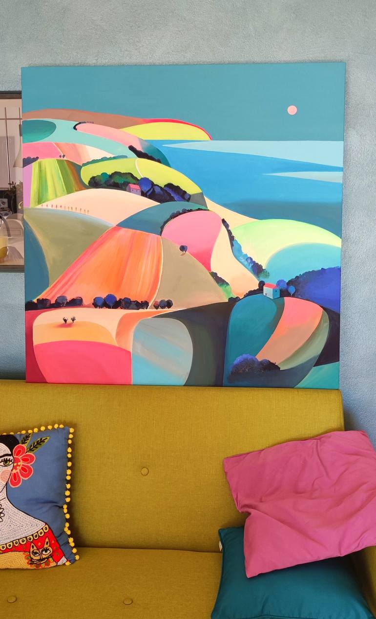 Original Abstract Landscape Painting by Cinzia Battistel