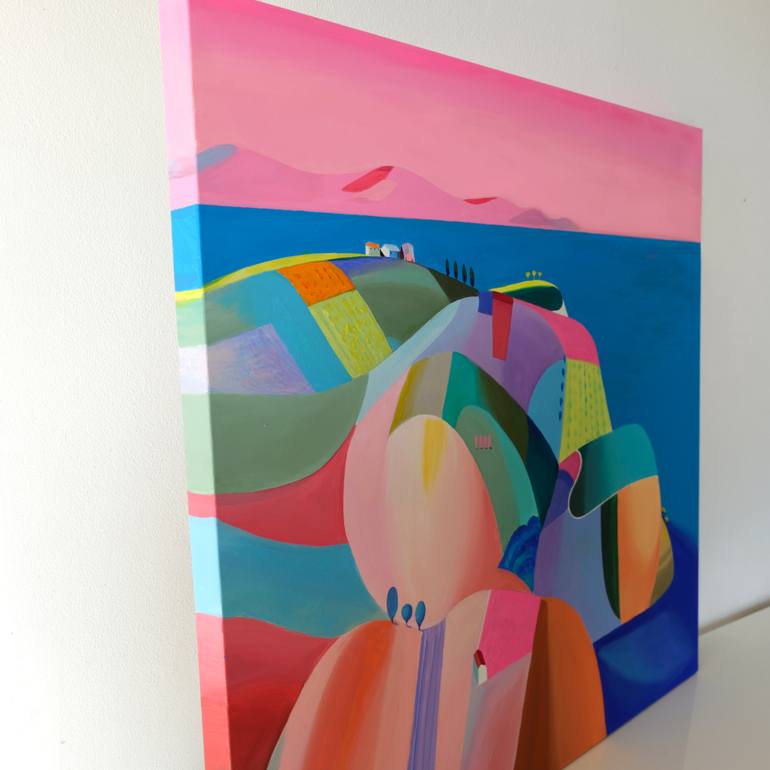 Original Abstract Landscape Painting by Cinzia Battistel