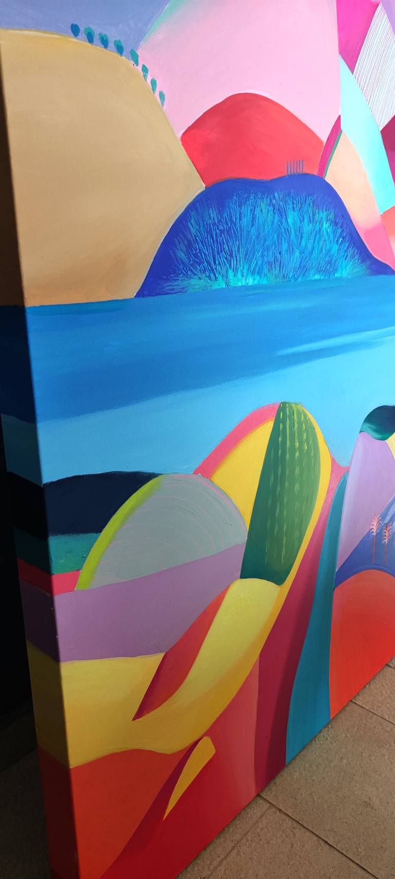 Original Abstract Landscape Painting by Cinzia Battistel