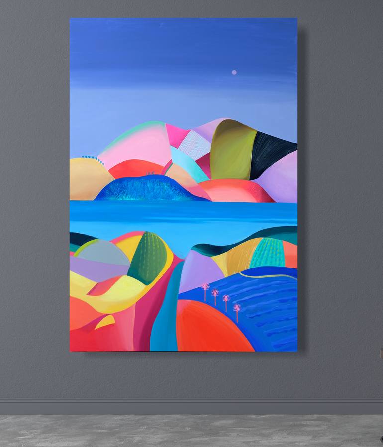 Original Abstract Landscape Painting by Cinzia Battistel