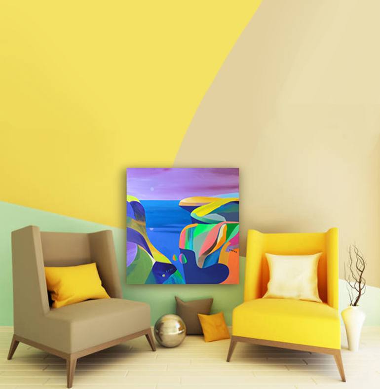 Original Abstract Landscape Painting by Cinzia Battistel