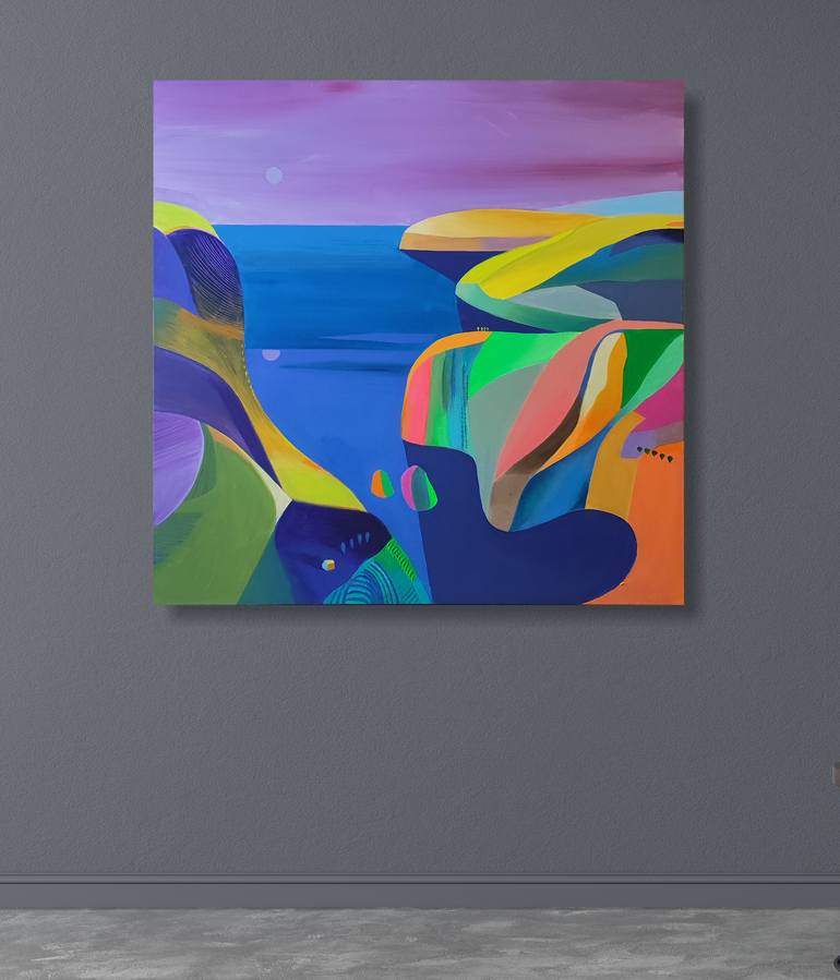 Original Abstract Landscape Painting by Cinzia Battistel