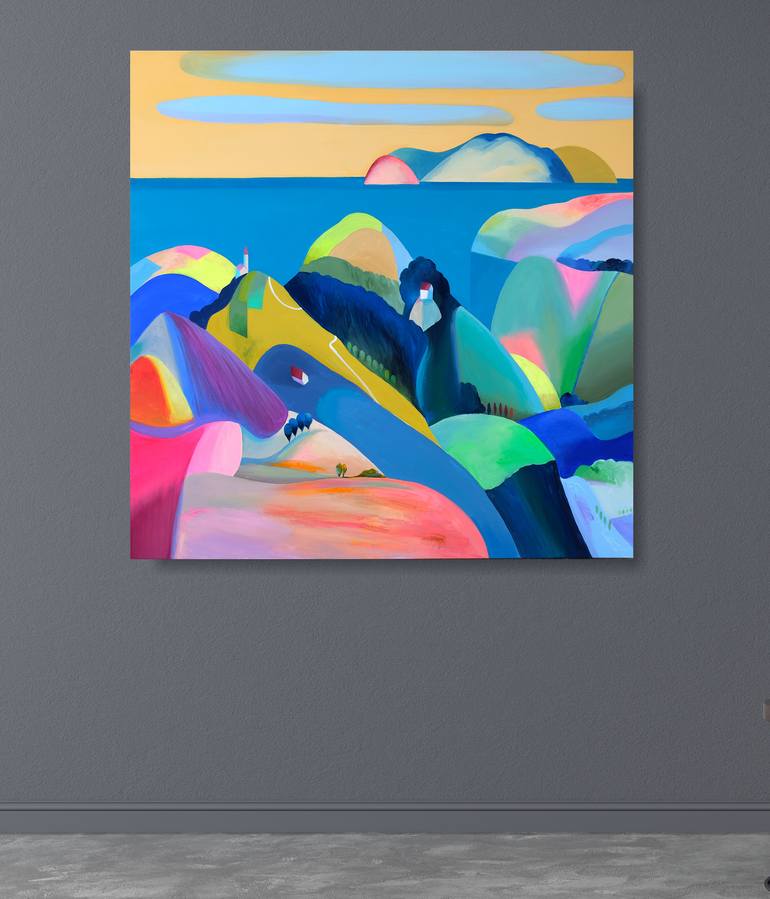 Original Abstract Landscape Painting by Cinzia Battistel