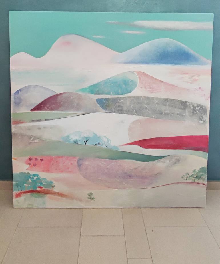 Original Minimalism Abstract Painting by Cinzia Battistel