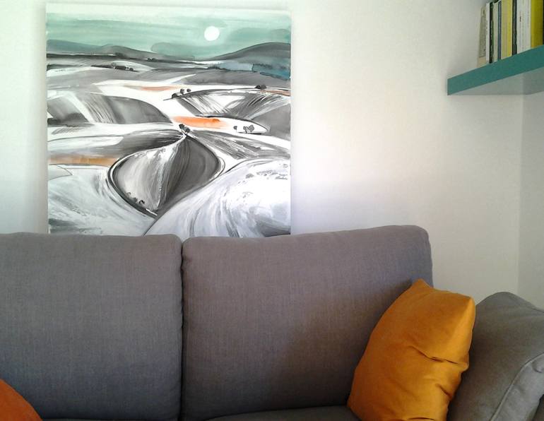 Original Abstract Landscape Painting by Cinzia Battistel