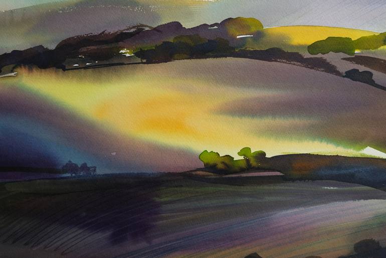 Original Abstract Landscape Painting by Cinzia Battistel