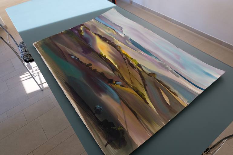 Original Abstract Landscape Painting by Cinzia Battistel