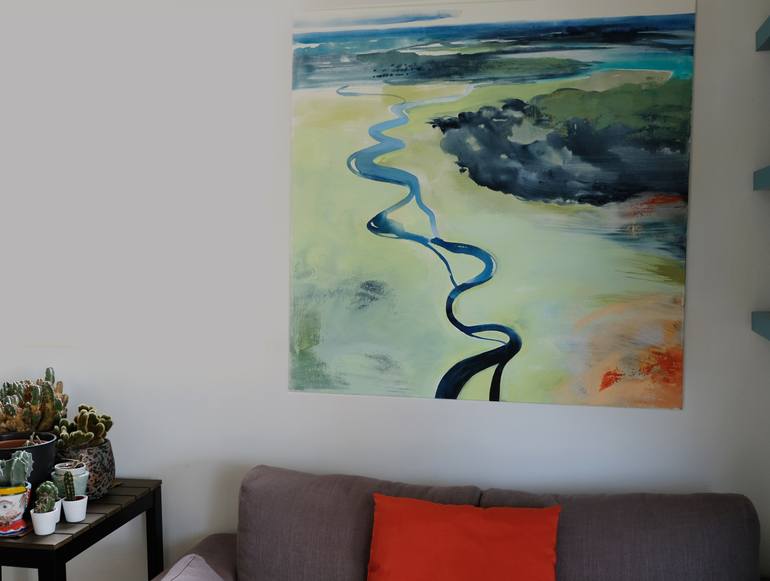 Original Abstract Landscape Painting by Cinzia Battistel