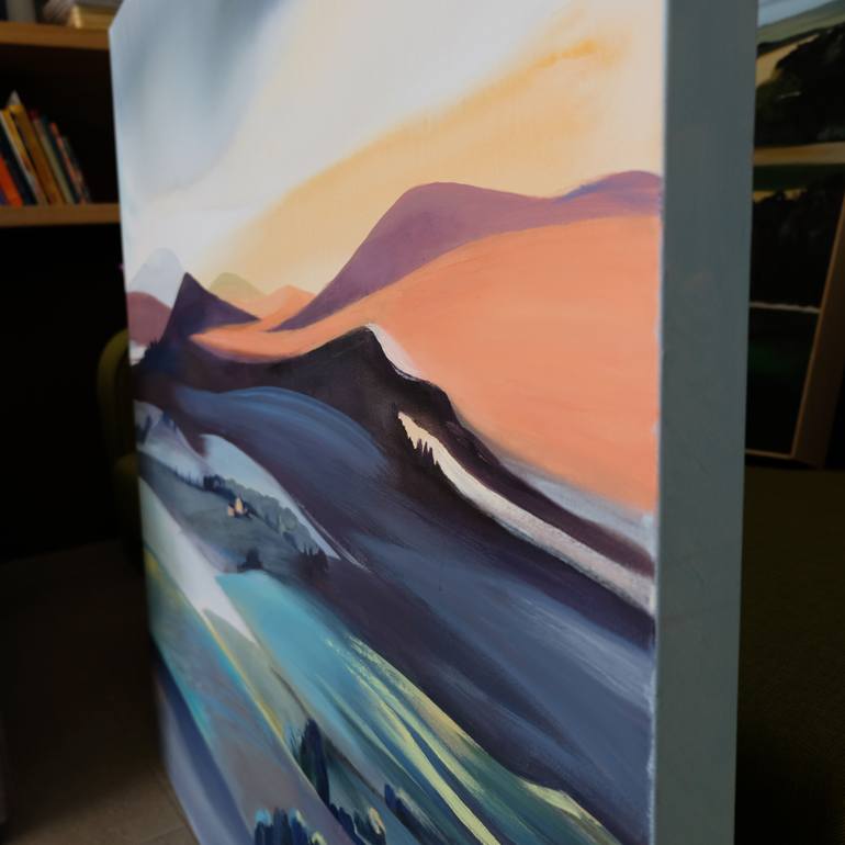 Original Abstract Landscape Painting by Cinzia Battistel