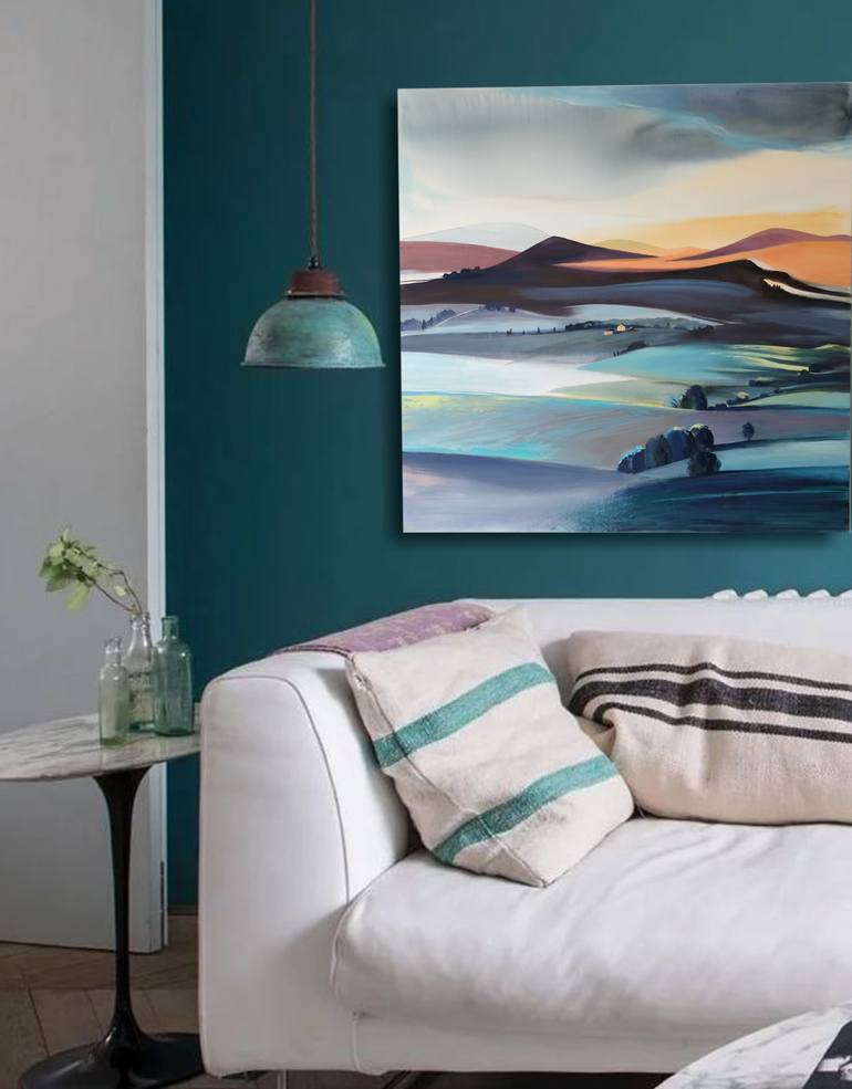 Original Abstract Landscape Painting by Cinzia Battistel