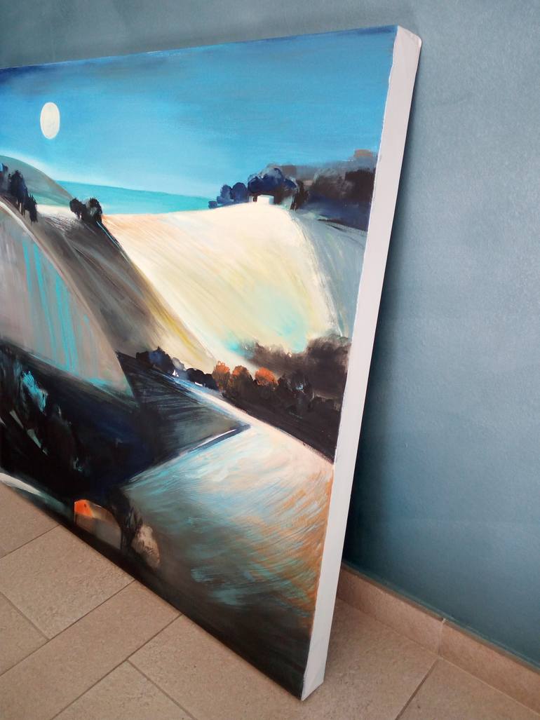 Original Abstract Landscape Painting by Cinzia Battistel