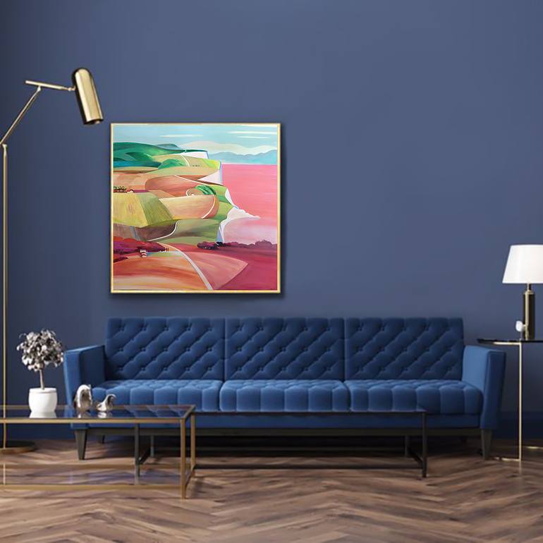 Original Abstract Landscape Painting by Cinzia Battistel