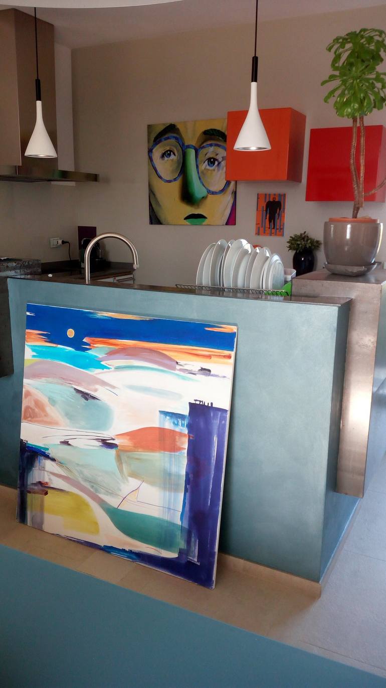 Original Abstract Expressionism Abstract Painting by Cinzia Battistel