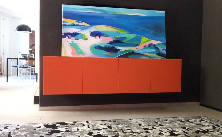 Original Abstract Landscape Painting by Cinzia Battistel