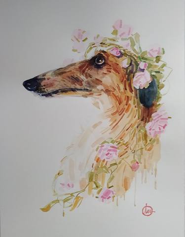 Original Dogs Paintings by Olga Ivanenko
