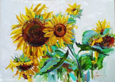 Original Impressionism Floral Paintings by Olga Ivanenko