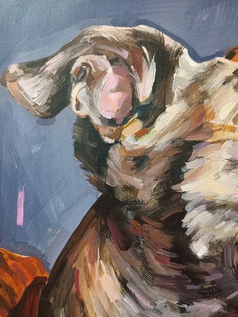 Original Impressionism Dogs Painting by Olga Ivanenko