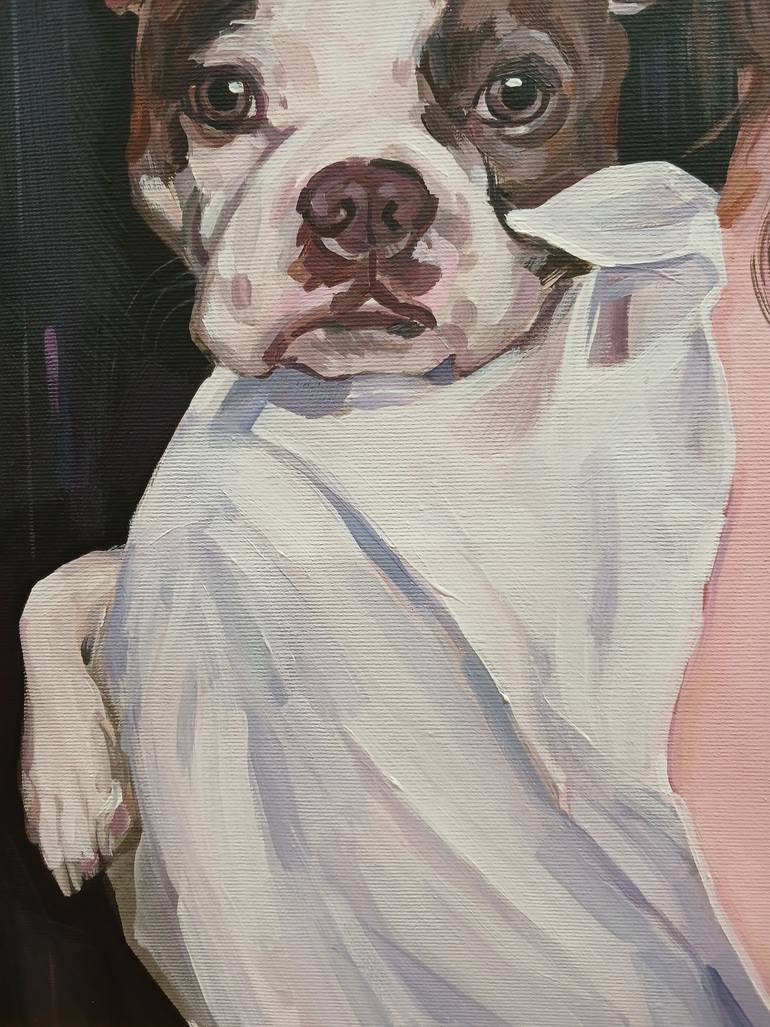 Original Portraiture Dogs Painting by Olga Ivanenko
