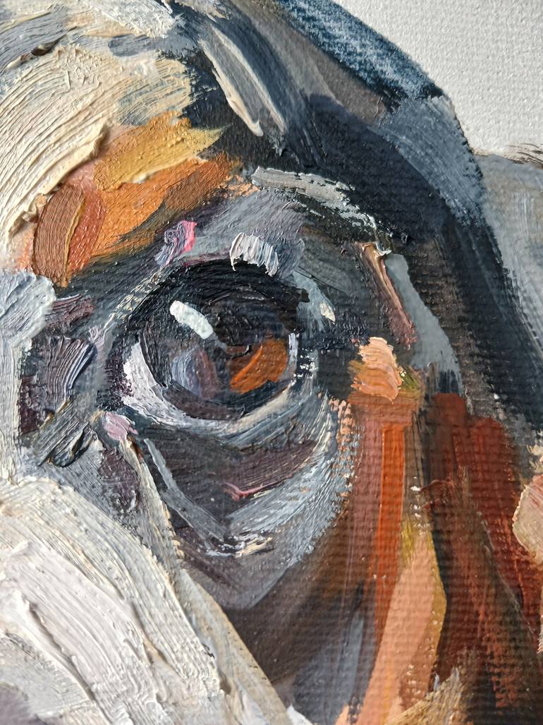 Original Impressionism Dogs Painting by Olga Ivanenko