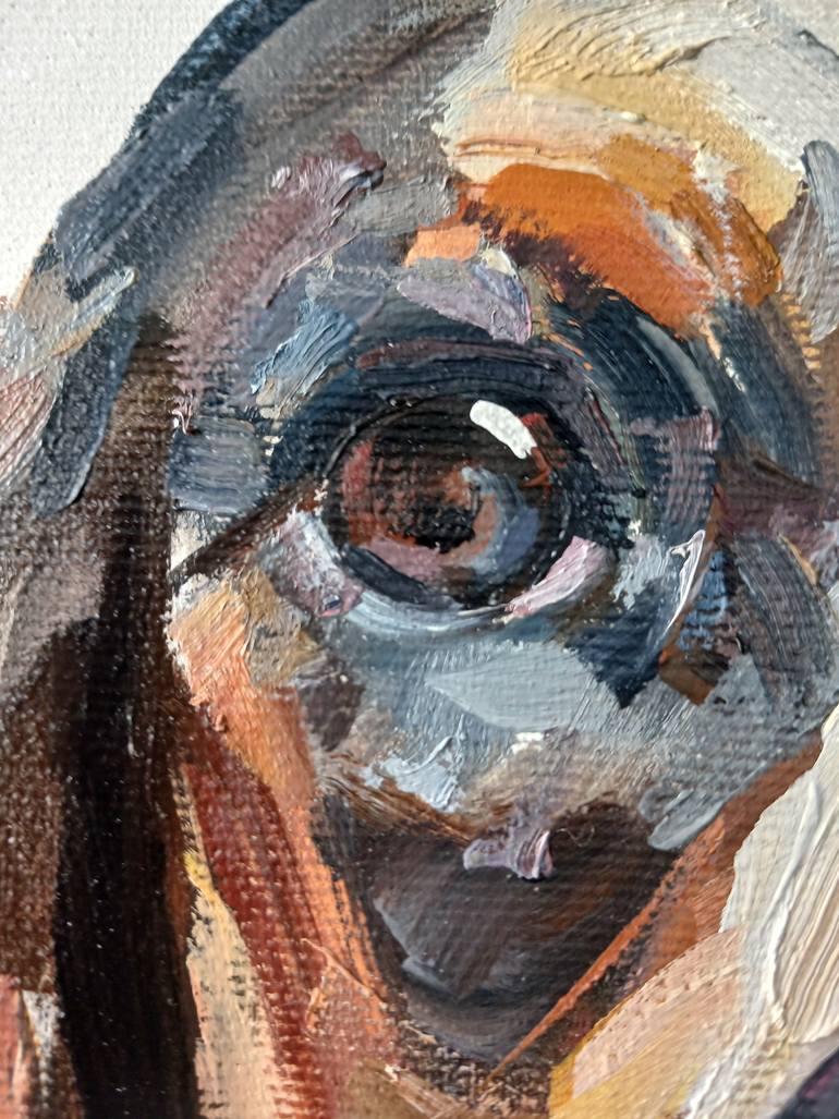 Original Impressionism Dogs Painting by Olga Ivanenko