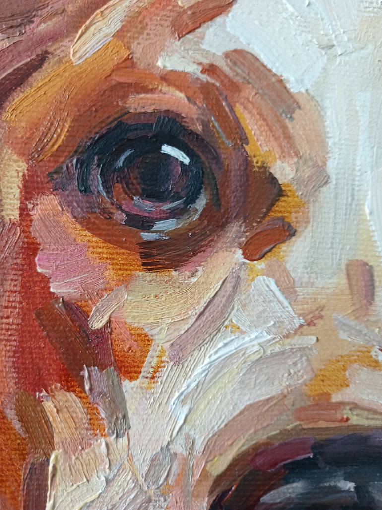 Original Impressionism Dogs Painting by Olga Ivanenko