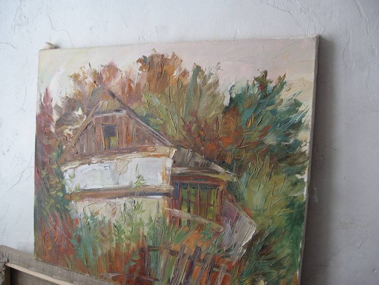 Original Impressionism Rural Life Painting by Olga Ivanenko