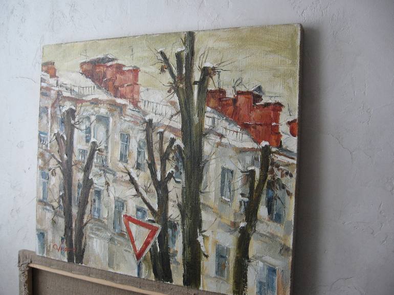 Original Architecture Painting by Olga Ivanenko