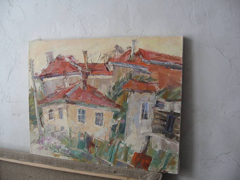 Original Fine Art Architecture Painting by Olga Ivanenko