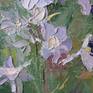 Delphinium in the garden. There is nothing in my garden. Pink foxglove and multicolored delphinium. For everyone there is a place. Also on canvas. I use only high quality oil paints in my work.