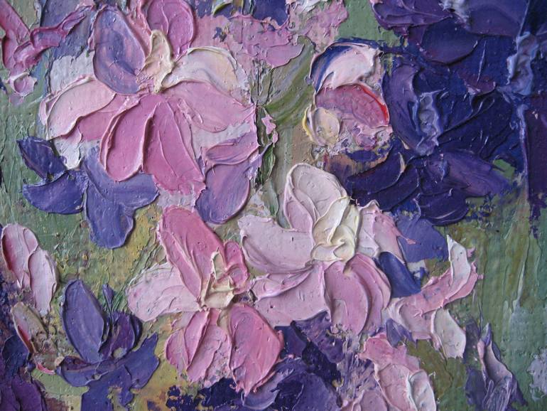 Original Impressionism Floral Painting by Olga Ivanenko