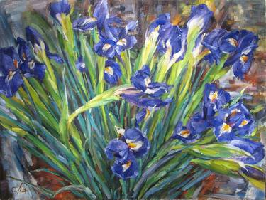 Original Fine Art Floral Paintings by Olga Ivanenko