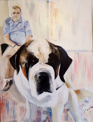 Print of Dogs Paintings by John Monteleone