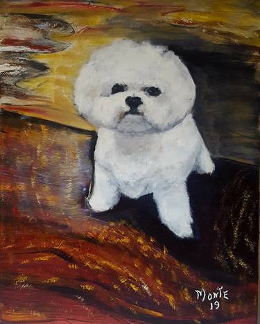 Original Abstract Expressionism Dogs Paintings by John Monteleone
