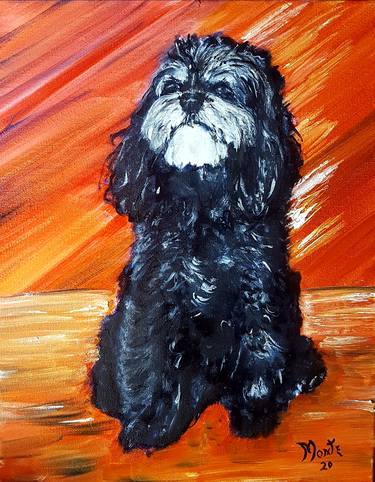 Original Expressionism Dogs Paintings by John Monteleone