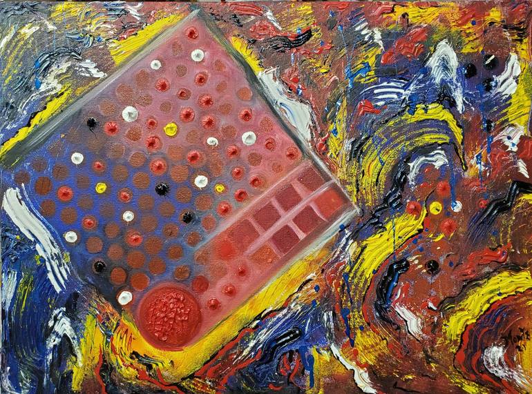 Original Abstract Painting by John Monteleone  Abstract Art on Canvas  TIME CRYSTAL
