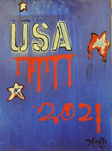 Original Abstract Expressionism Political Paintings by John Monteleone