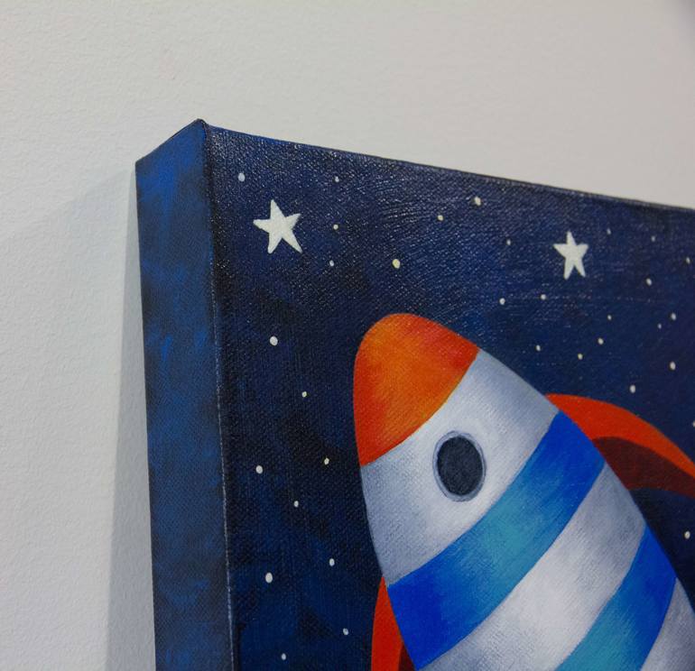 Original Folk Outer Space Painting by Kate Graham