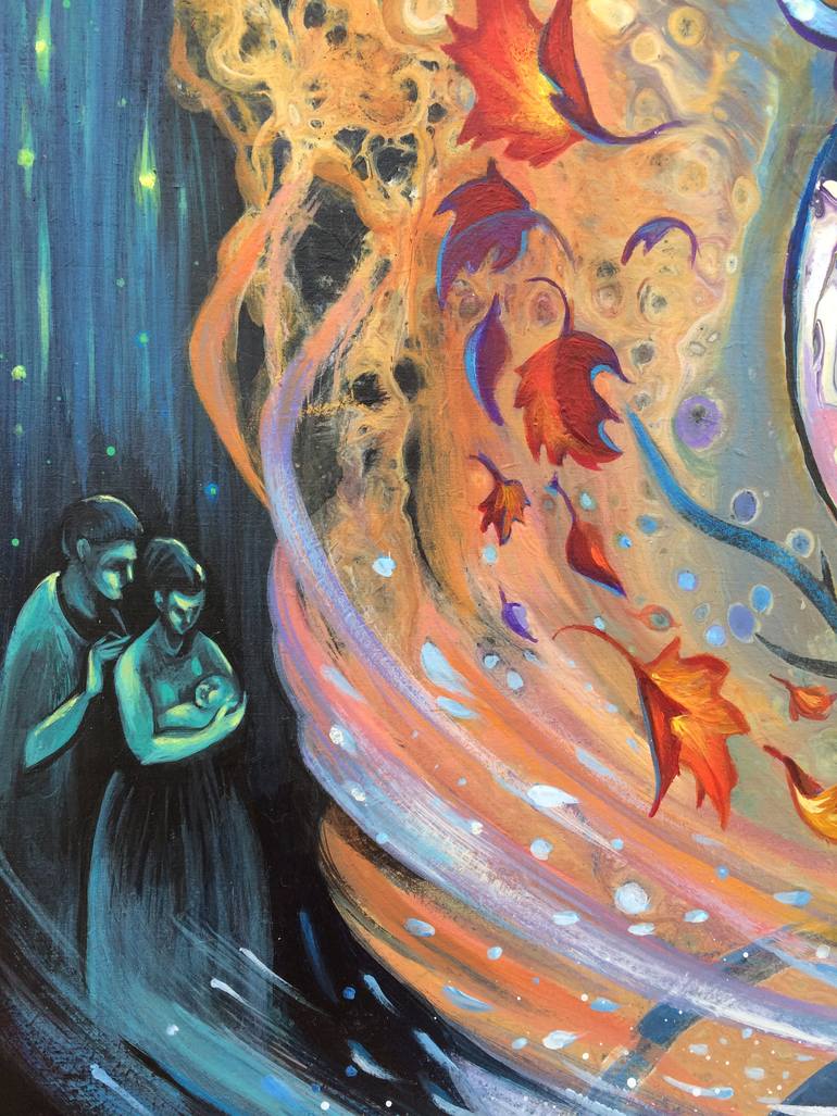 Original Art Deco Fantasy Painting by Diana Savova