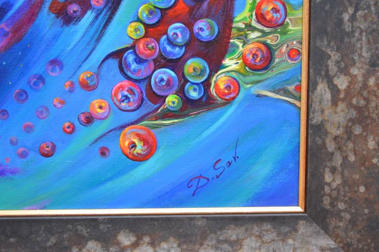 Original Art Deco Love Painting by Diana Savova