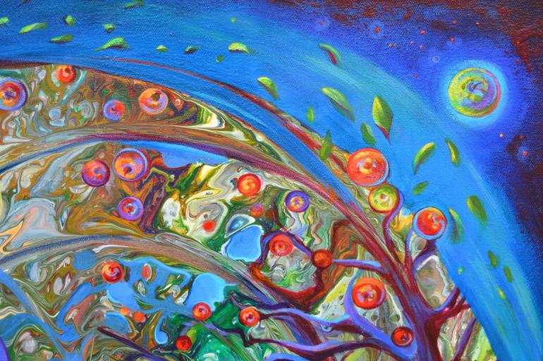 Original Art Deco Love Painting by Diana Savova