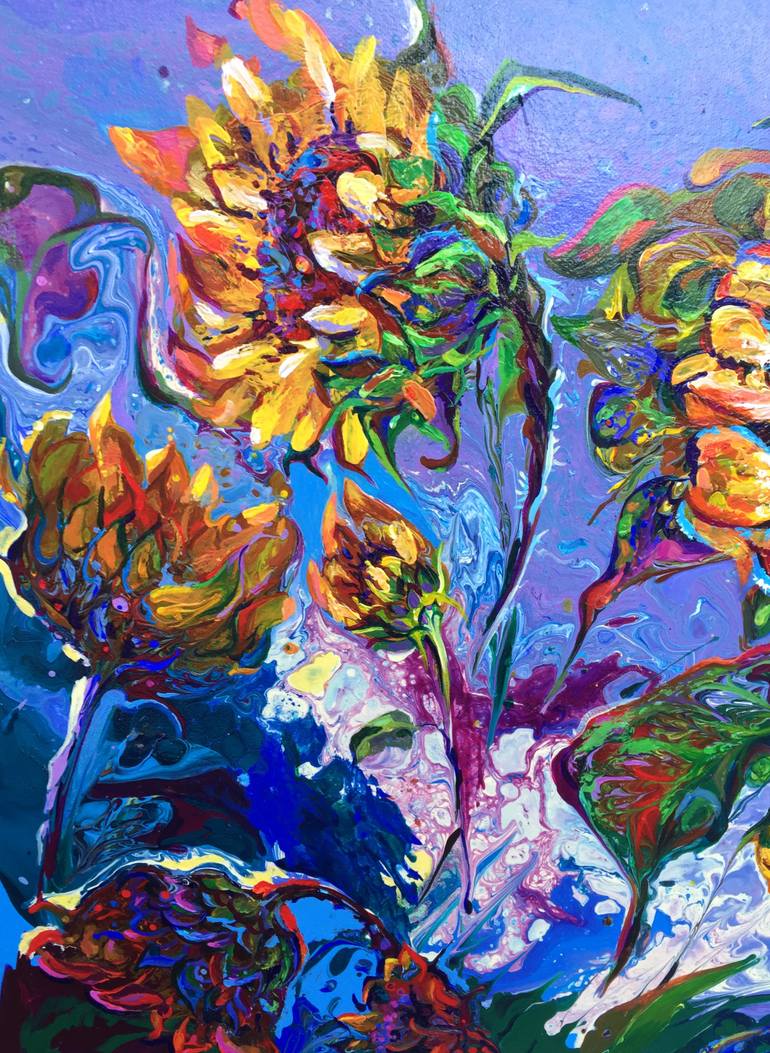 Original Fine Art Floral Painting by Diana Savova