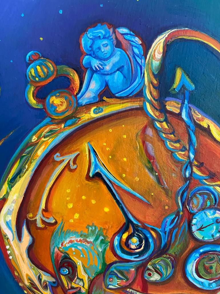 Original Art Deco Love Painting by Diana Savova