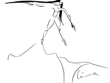 Original Expressionism Body Drawing by Cima Farahmandi