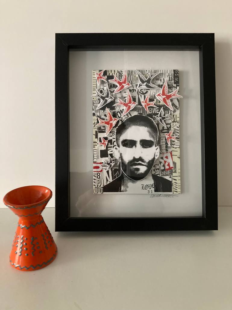 Original Conceptual Portrait Drawing by Carmine Santaniello