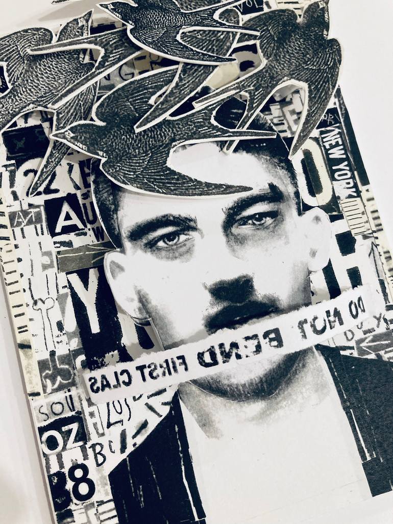 Original Abstract Portrait Drawing by Carmine Santaniello