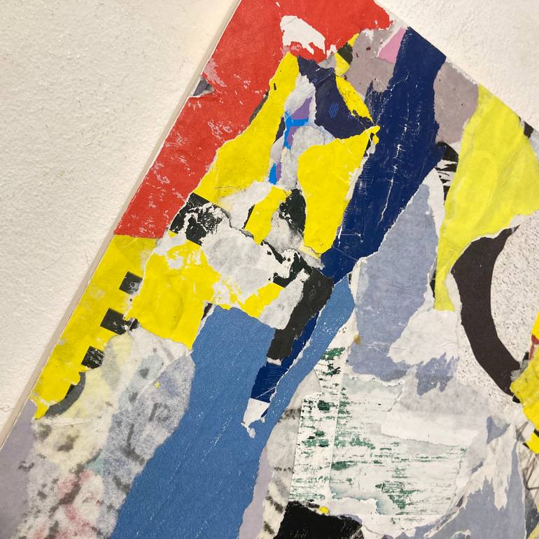 Original Abstract Expressionism Abstract Collage by Carmine Santaniello